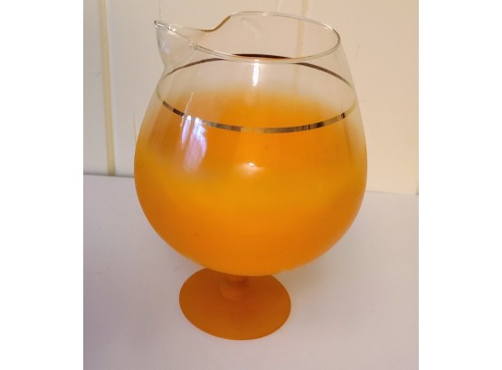Vintage Blendo In Orange Glass Pitcher