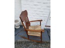 Fabulous Vintage Caned Seat Rocking Chair -
