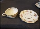 Set Of Twelve Floral Shlaggenwald Teacups And Saucers, Made In Czechoslovachia