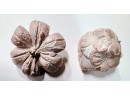 Unusual Decorative Items. Floral Clay Pair Signed Isabel Bloom