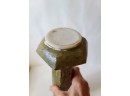 Stunning Antique Am. C. F. Monroe Kelva Sage Green Hand Painted Glass Vase Circa 1900-1920