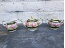 Trio Of Handpainted Vintage China From Germany  Tea Pot, Sugar And Creamer