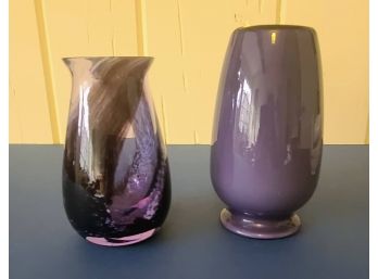 Purple Glass Vases, One Mikasa