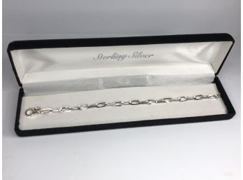 Beautiful Sterling Silver / 925 Paperclip Bracelet - Highly Polished - Made In Italy - Great Gift Idea !