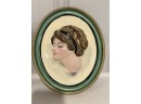 Antique 1909 Erma Gilliard Duncan Ceramic Wall Portraits