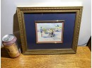 C.M. Beehler. 'Those Sunny Days' Framed Watercolor. Beach Scene. Signed By Artist.