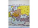 Vintage 1960s School Map. Europe In 1740. Printed By Denoyer-Geppart Co. Chicago. Measures 36' X 44'.