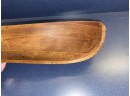 Antique Wood Toy Or Model Boat With Some Hardware. Measures 5 1/2' X 23'.