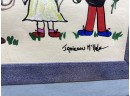 Jamieson McHale. Local Children's Artist. Orange, CT. Framed And Signed Original Of Children On Halloween.