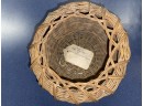 Pair Of Antique Baskets. The Twig Basket Is Ancient.