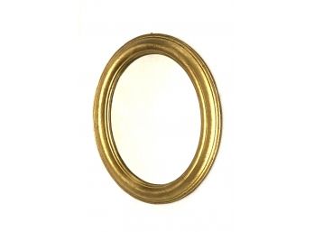 Vintage Oval Wall Mirror Gold Gilt Made In Italy