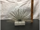 A Metal On Marble Base Starburst Decorative Sculpture - 2 Of 2