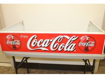 LARGE Metal Coca Cola Advertising Box Display Sign - Folds Flat - Approx 4 Feet Long