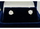 1 Carat T.W. Diamond Stud Earrings Martini Settings