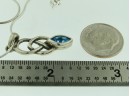 Blue Swarovski Crystal Pendant And Ashley Andrew Sterling Silver Necklace 16'