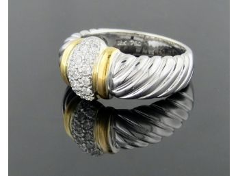 18k Two-Tone Gold Diamond Ring