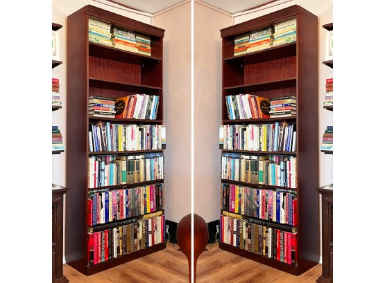 A Pair Of Mahogany Finish Bookcases