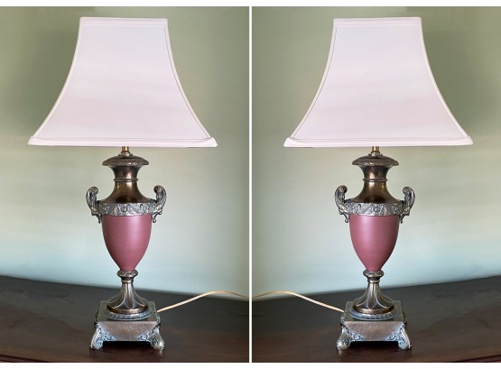 A Pair Of Urn Form Lamps By Maitland-Smith