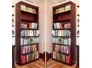 A Pair Of Mahogany Finish Bookcases