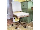 A Linen Desk Chair With Nailhead Trim By Pier 1 Imports
