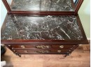A Stunning 19th Century Italian Export Marble Top Mirrored Dresser (Part Of Entire Set In Sale)
