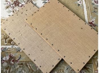 A Pair Of Hessian Covered Cork Boards