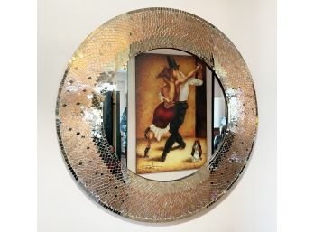 A Glamorous Mosaic Framed Mirror