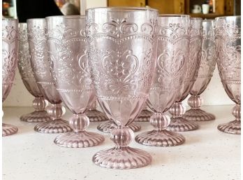 Pressed Glass Goblets By The Pioneer Woman