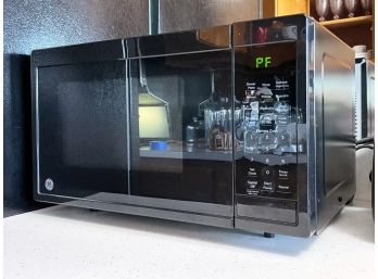 A GE Stainless Microwave
