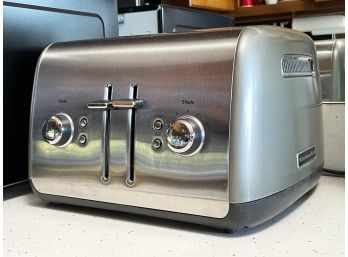 A Kitchen Aid Stainless Steel Toaster
