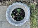 Large Cement Planter With Basket Weave & Rope Design (RIGHT SIDE OF GATE)