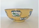 Pair Of Vintage Asian Yellow  Accent Bowls- Tea Cup Pattern Decorative