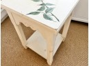 Lane Furniture Small Paint Decorated And Floral Painted Side Table/Stand