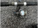 Group Lot Of 9 Fishing Rods With 5 Fishing Reels.