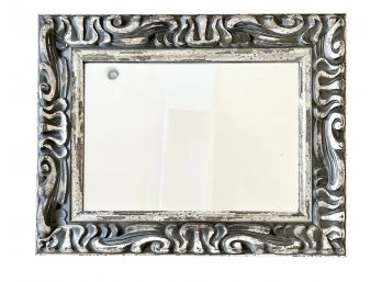 Distressed And Carved Wall Mirror