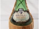 Vintage Melini Chianti Wicker Wrapped Glass Wine Bottle Made In Italy
