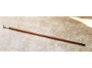Antique 34' Clenched Silver Tone Metal Fist Handle Wood Cane