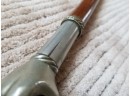 Antique 34' Clenched Silver Tone Metal Fist Handle Wood Cane