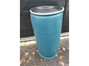 77 Gallon Blue Plastic Drum Barrel With Cover
