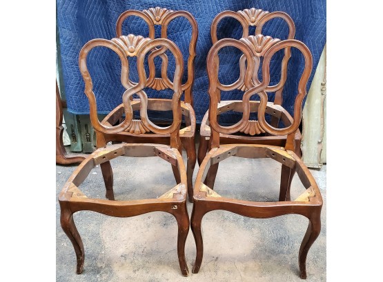 Nice Early Set Of 4 Dining Table Chairs Just Need Seats