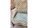 Great Vintage Wing Back Chair Possibly Was Mohair Needs To Be Reupholstered