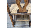 Antique Chippendale Rush Seat Chair Pegged Joints 1800's