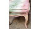 Pretty Side Chair French Style Multi Color Seat Cloth And Cane Seat Back