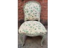 Sweet Upholstered  Side Pretty Fabric Needs Some Work But Very Nice