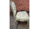 Sweet Upholstered  Side Pretty Fabric Needs Some Work But Very Nice