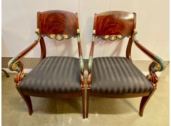 Pair Of Vintage Directoire Style Chairs (2)