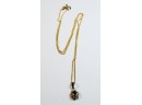 New Gold Over Sterling Silver Australian Crystal Pendant And Necklace
