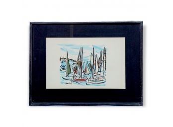 Raoul Dufy ( 1877-1953 French) Vintage Framed Serigraph