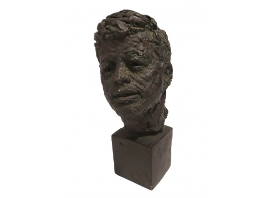 Vintage 1965 John F. Kennedy Bust Sculpture By Robert Berks ILGWU Miami Convention