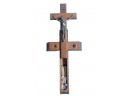 Pair Of Old Last Rites Wooden Crucifixes With Hidden Candle Holer Compartments